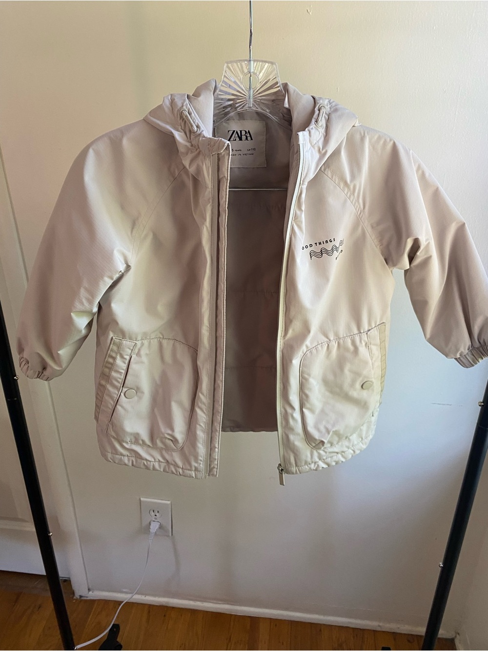 Zara Kids Hooded Windbreaker Jacket Sz 5 Yrs 110cm